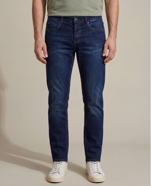 Jeans Skinny Fit Lavado Oscuro Para Hombre