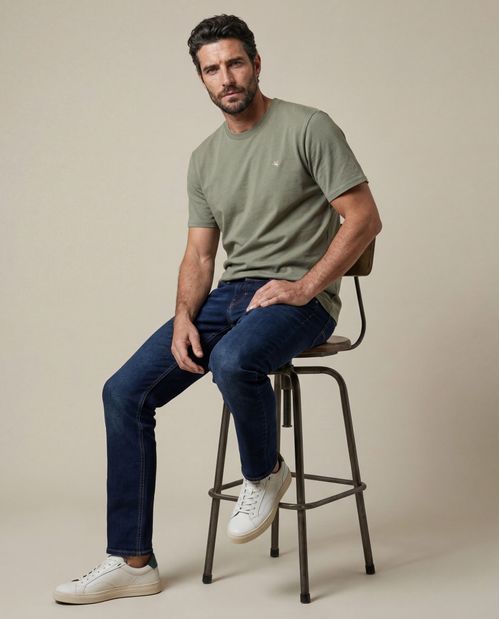 Jeans Skinny Fit Lavado Oscuro Para Hombre