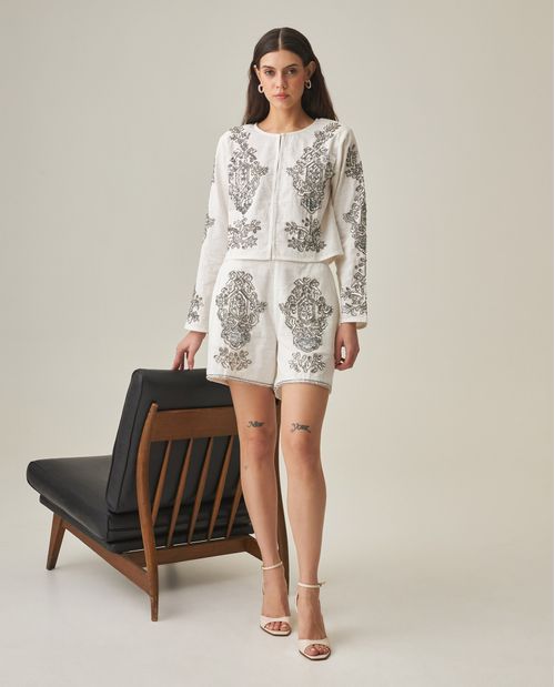 Short con Bordados para Mujer