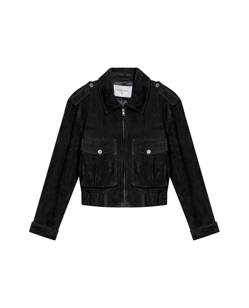 Chaqueta bomber en Cuero de Mujer