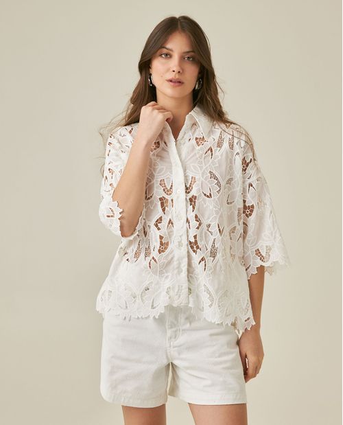 Camisa de Encaje para Mujer