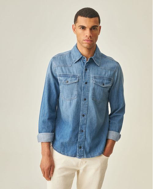 Camisa Denim Slim para Hombre