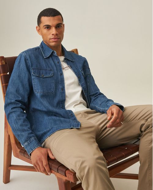 Camisa Denim Slim para Hombre