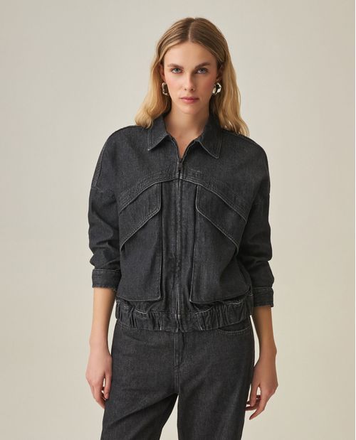 Chaqueta Bomber Denim para Mujer