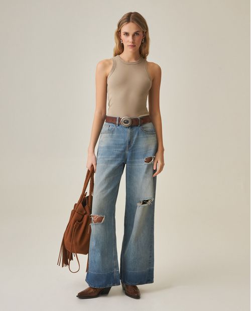 Jean Heritage Wide Leg para Mujer