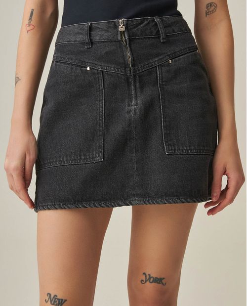 Falda Corta de Denim para Mujer