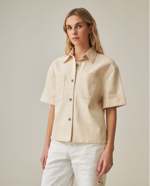 Camisa Denim Boxy para Mujer