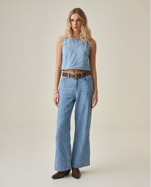 Top de Denim para Mujer