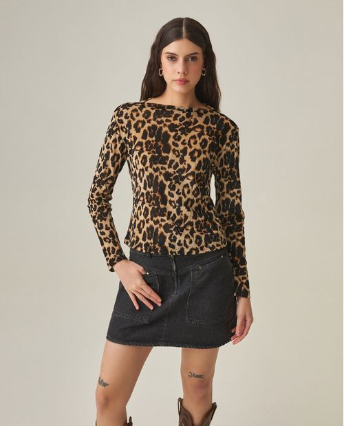 Camiseta Animal Print para Mujer
