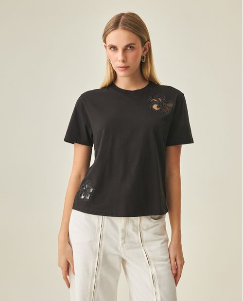 Camiseta Bordada para Mujer