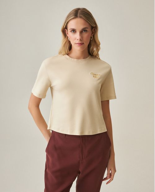 Camiseta Bordada para Mujer