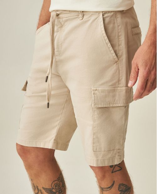 Bermuda Cargo de Lino para Hombre