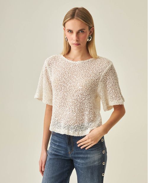 Blusa con Lentejuelas para Mujer