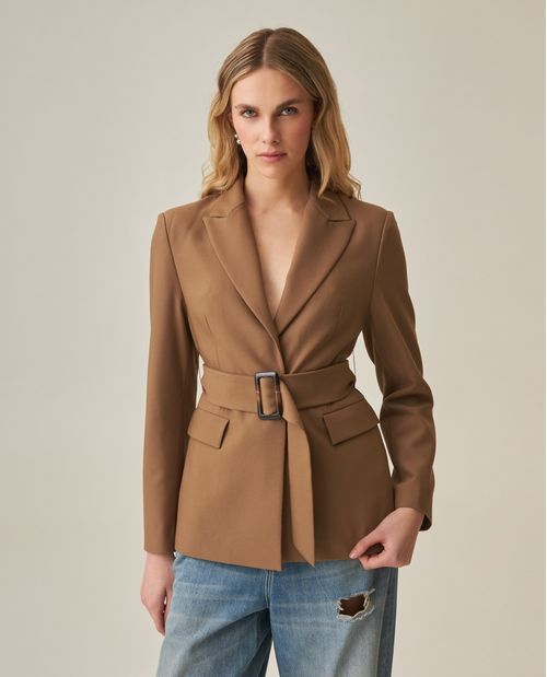 Blazer con Cinturón para Mujer