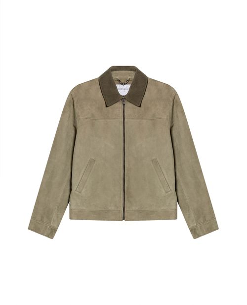 Chaqueta Aviador en Gamuza de Hombre