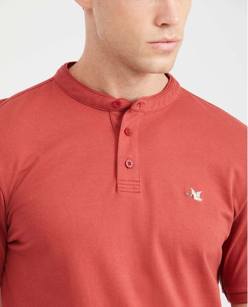 Camiseta Polo Slim Fit Cuello Nerú para Hombre