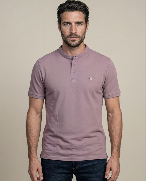 Camiseta Polo Slim Fit Cuello Nerú para Hombre