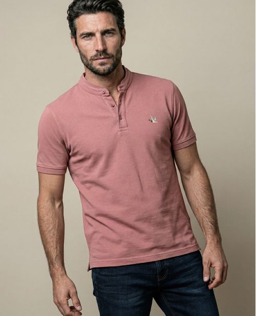 Camiseta Polo Slim Fit Cuello Nerú para Hombre
