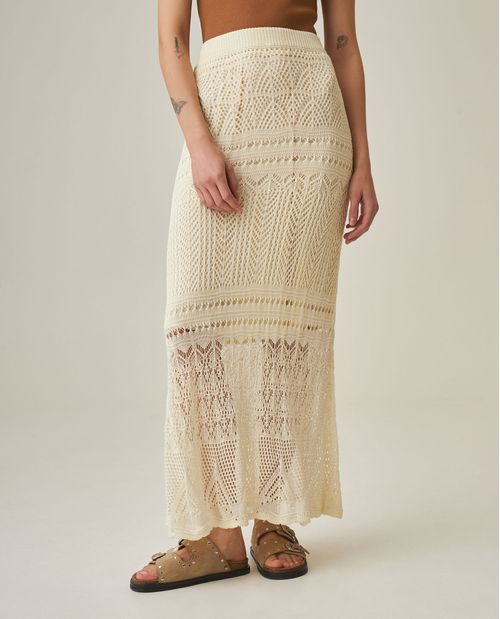 Falda Midi Tejida para Mujer