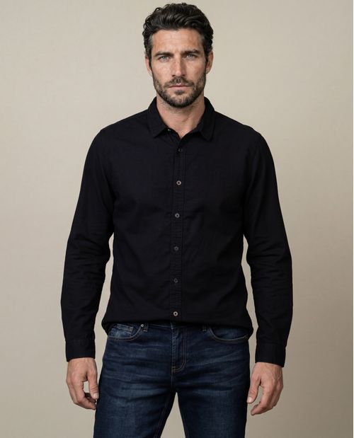 Camisa Slim Fit Manga Larga en Algodón para Hombre