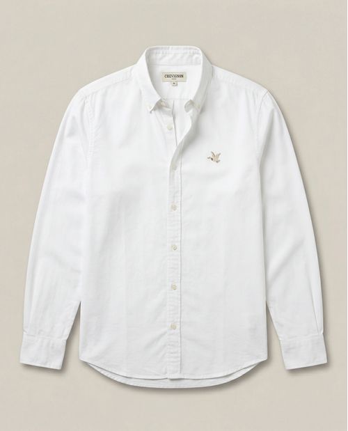 Camisa de Hombre Manga Larga Slim Fit Button Down Texturizada Jeanswear en Mezcla de Algodón y Lyocell