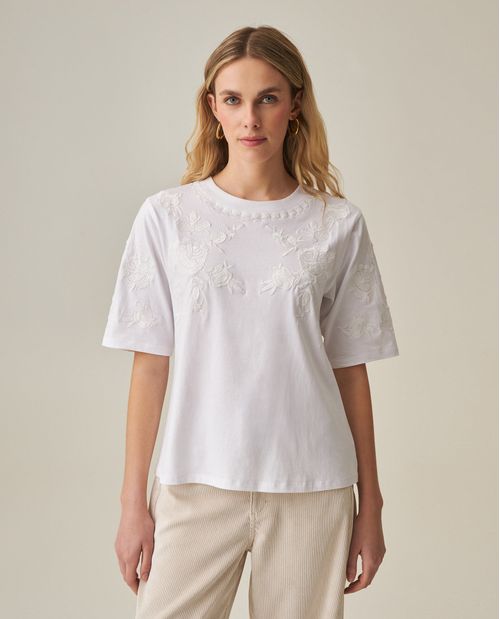 Camiseta Bordada para Mujer