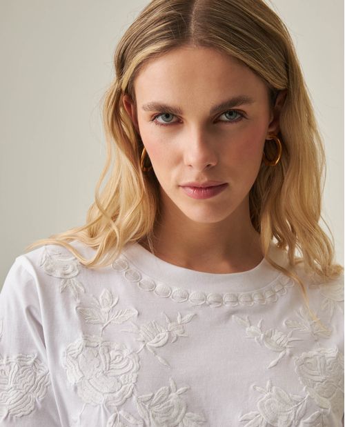 Camiseta Bordada para Mujer