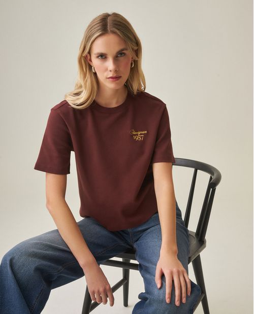 Camiseta Bordada para Mujer