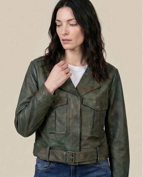 Chaqueta de Cuero para Mujer