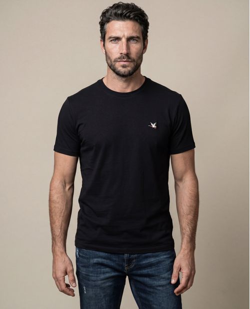 Camiseta Básica de Hombre, Slim Fit Cuello Redondo - Algodón Pima