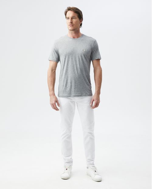 Camiseta Básica de Hombre, Slim Fit Cuello Redondo - Algodón Pima