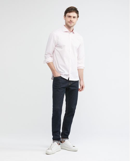 Camisa Premium de Hombre, Slim Fit Manga Larga - Mil Rayas Coolmax + Wrinkle Free