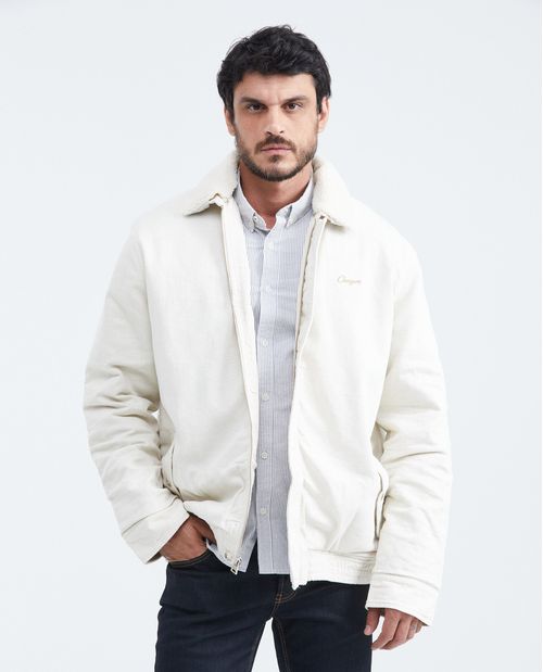 Chaqueta de Hombre, Tipo Aviador - Cuello Ovejero Removible