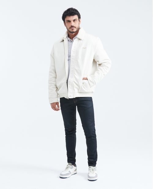 Chaqueta de Hombre, Tipo Aviador - Cuello Ovejero Removible