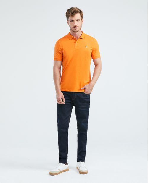 Camiseta de Hombre Tipo Polo, Slim Fit Manga Corta - Piqué 100% Algodón