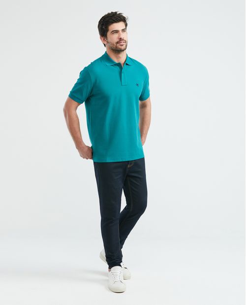 Camiseta de Hombre Tipo Polo, Classic Fit Manga Corta - Piqué 100% Algodón