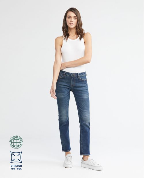 Jean de Mujer Low Rise, Rusty, Boot Cut - Azul Medio
