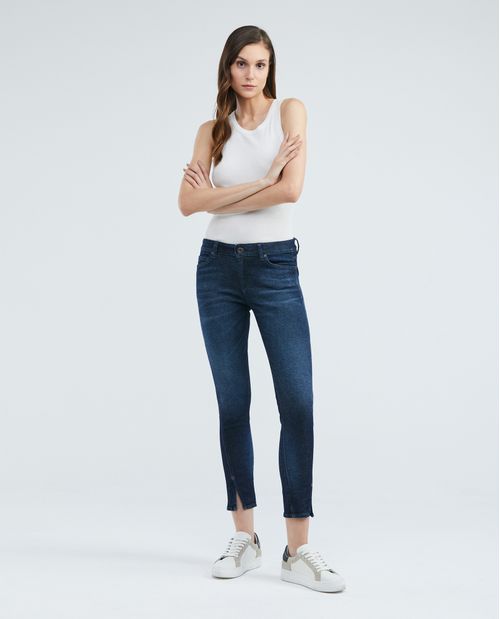 Jean de Mujer Low Rise, Rusty, Bota Skinny - Azul Ultra Oscuro