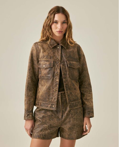 Chaqueta de Cuero para Mujer