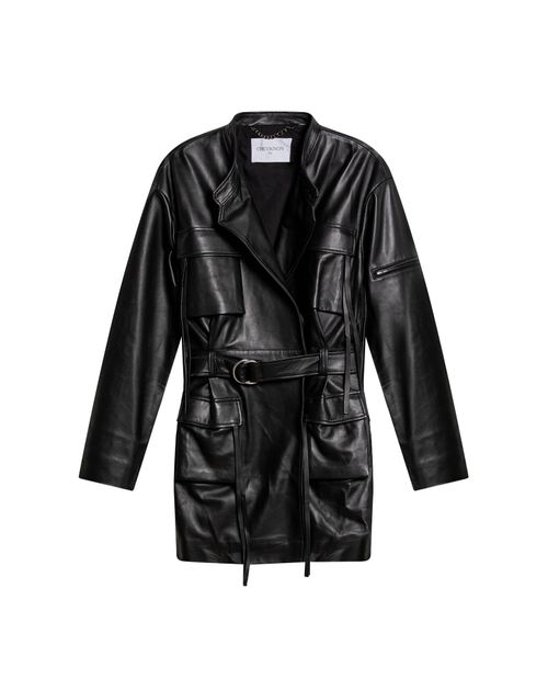 Chaqueta de Cuero Larga para Mujer