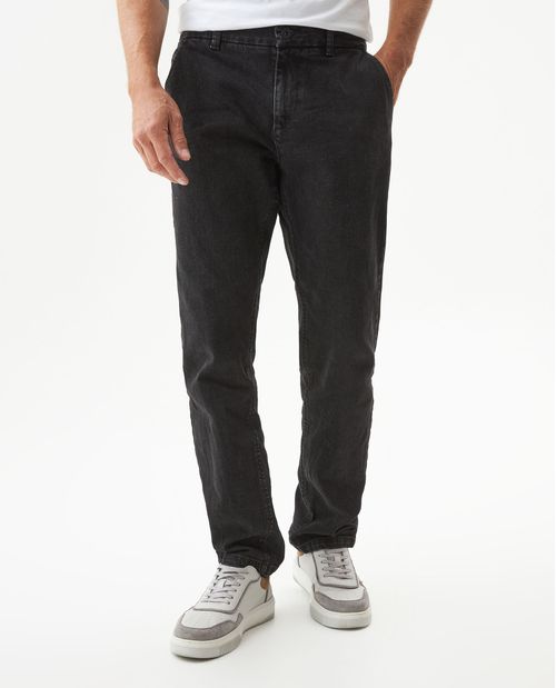 Pantalón Chino Slim Fit para Hombre Tiro Medio en Algodón, Muelle