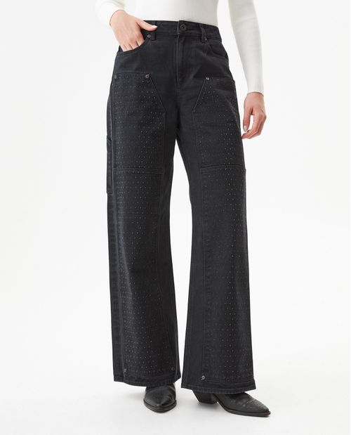 Jean Special Fit Wide Leg Tiro Súper Alto para Mujer en Mezcla de Algodón y Viscosa, Gala