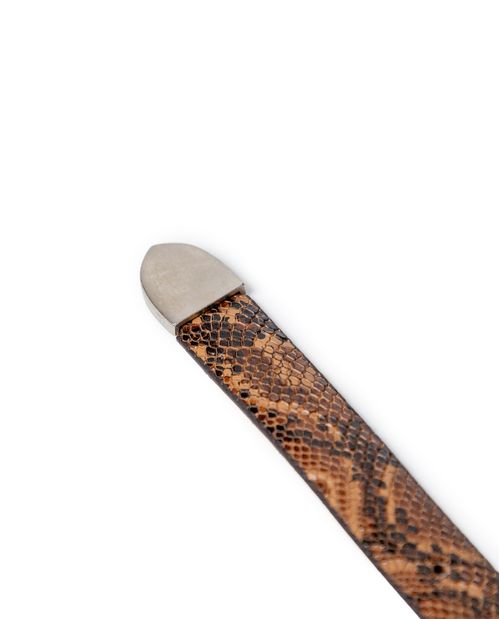 Cinturón de Cuero Efecto Serpiente para Mujer - Colombiamoda