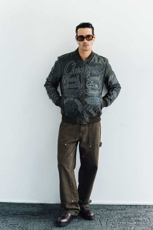 Chaqueta Bomber Bordada al Tono para Hombre - Colombiamoda