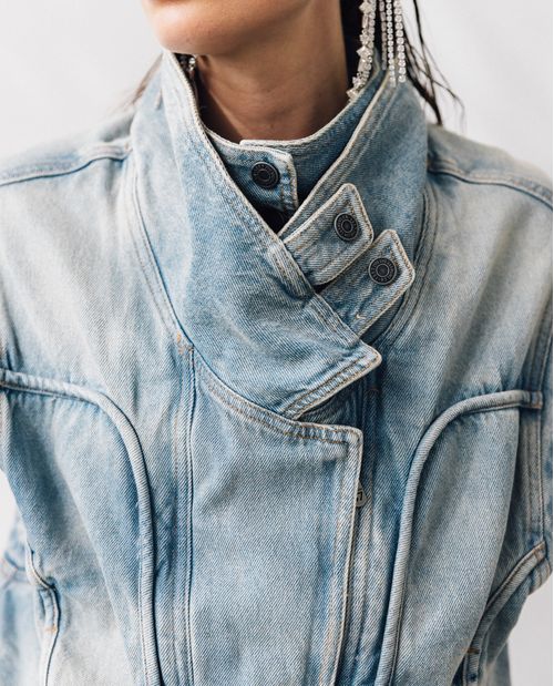 Chaleco Cropped de Denim para Mujer - Colombiamoda