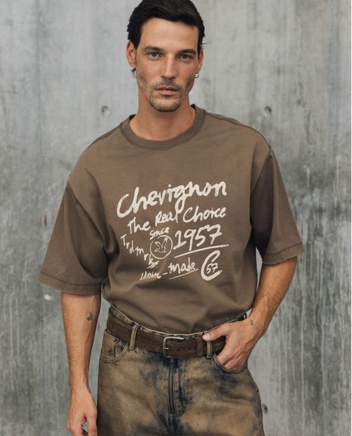 Camiseta Oversize con Estampado para Hombre - Colombiamoda