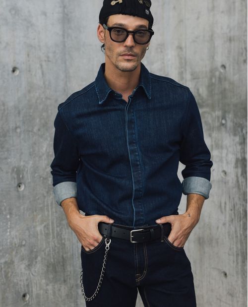 Camisa de Denim Relaxed Fit para Hombre - Colombiamoda