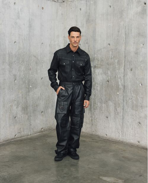 Pantalón Cargo de Cuero para Hombre - Colombiamoda