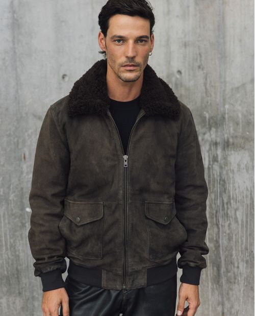 Chaqueta Aviadora Suede para Hombre - Colombiamoda