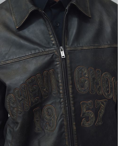 Chaqueta de Cuero Bordada para Hombre - Colombiamoda